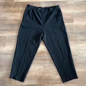 Jones New York Platinum Women’s Black Tapered Dress Pants Size 16W Lined